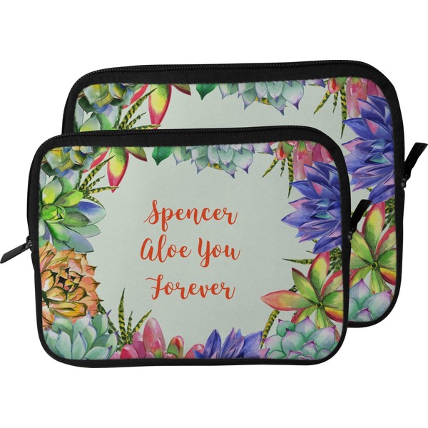 Succulents Laptop Sleeve (Size Comparison)