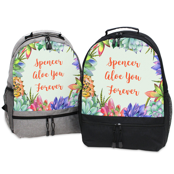 Succulents Large Backpacks - Both