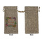Succulents Large Burlap Gift Bags - Front Approval