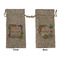 Succulents Large Burlap Gift Bag - Front & Back (Personalized)