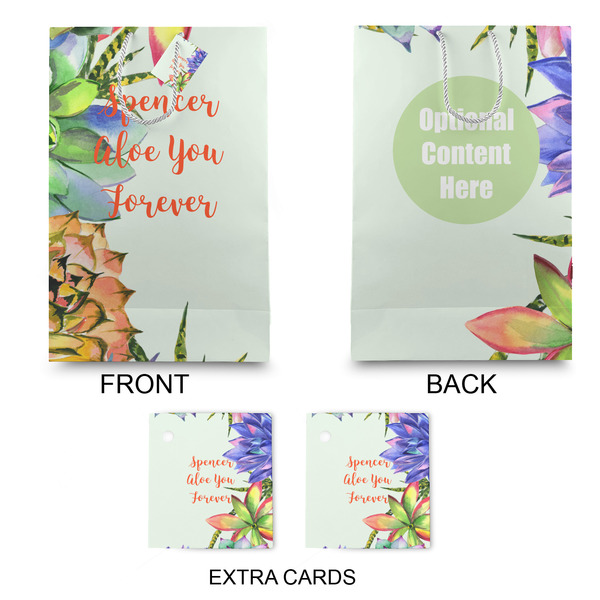 Succulents Large Gift Bag - Approval