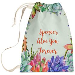 Succulents Laundry Bag - Large (Personalized)