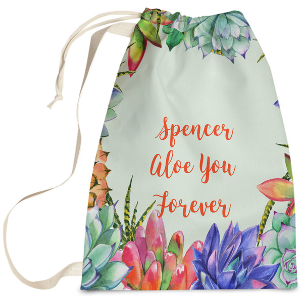 Custom Succulents Laundry Bag - Large (Personalized)