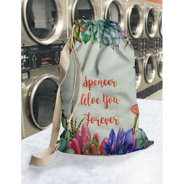 Succulents Laundry Bag in Laundromat