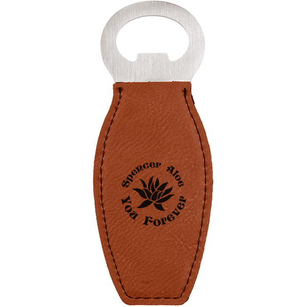 Custom Succulents Leatherette Bottle Opener (Personalized)