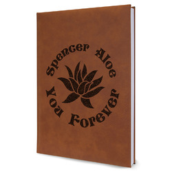 Succulents Leather Sketchbook - Large - Double Sided (Personalized)