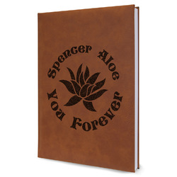 Succulents Leather Sketchbook - Large - Single Sided (Personalized)