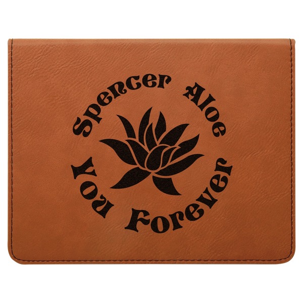 Succulents Leatherette 4-Piece Wine Tool Set Flat