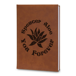 Succulents Leatherette Journal - Large - Double Sided (Personalized)