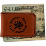 Succulents Leatherette Magnetic Money Clip - Double Sided (Personalized)