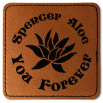 Succulents Faux Leather Iron On Patch - Square (Personalized)