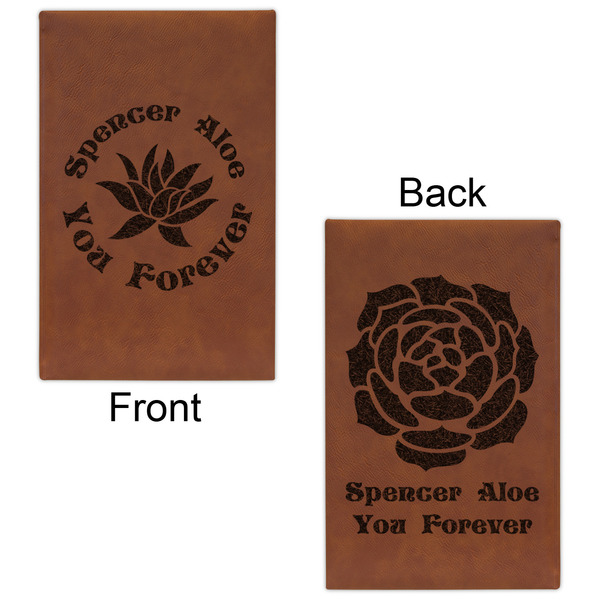 Succulents Leatherette Sketchbooks - Small - Double Sided - Front & Back View