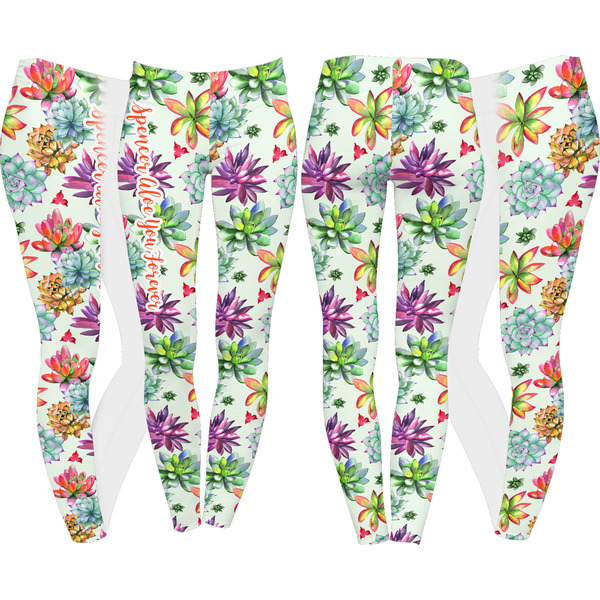 Succulents Leggings Turn Around - Apvl