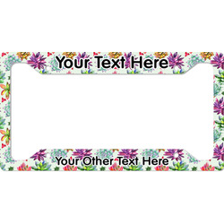 Succulents License Plate Frame (Personalized)