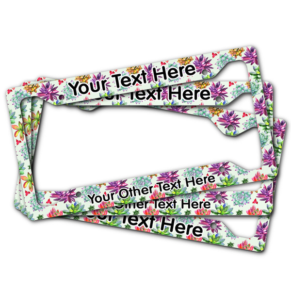 Succulents License Plate Frames - (PARENT MAIN)