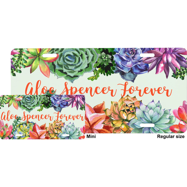 Succulents License Plate (Sizes)