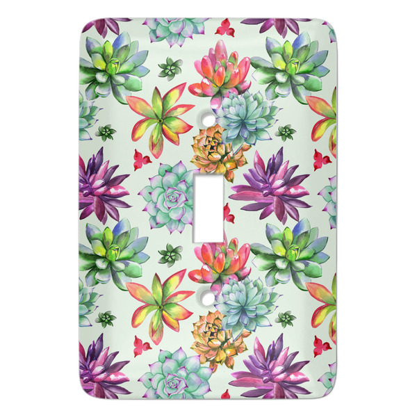 Custom Succulents Light Switch Cover
