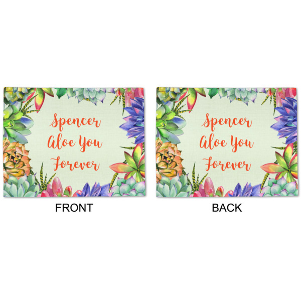 Succulents Linen Placemat - APPROVAL (double sided)