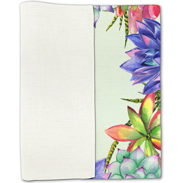 Succulents Linen Placemat - Folded Half