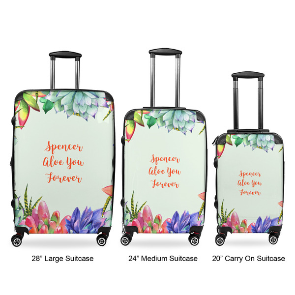 Succulents Luggage Bags all sizes - With Handle