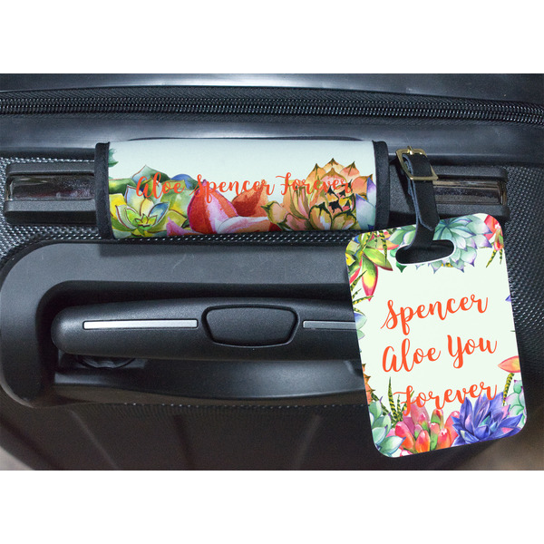 Succulents Luggage Wrap & Tag