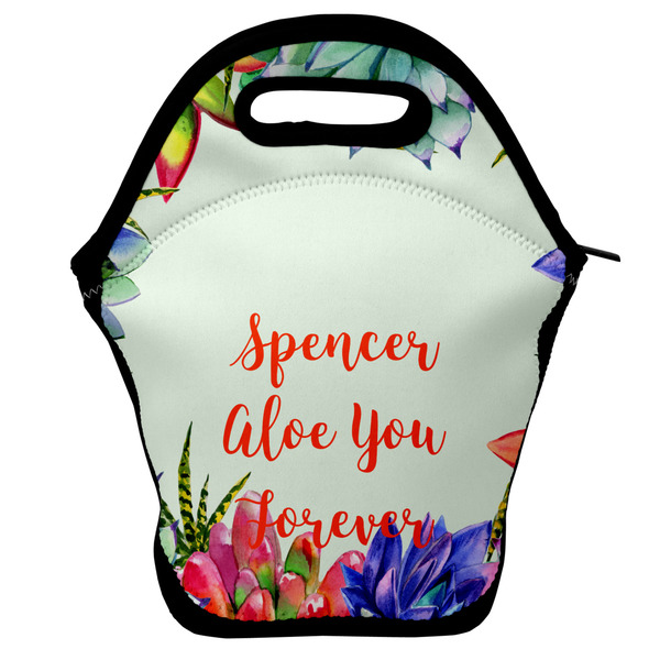 Custom Succulents Lunch Bag w/ Name or Text