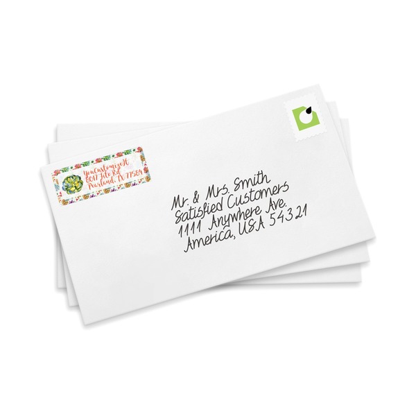 Succulents Mailing Label on Envelopes