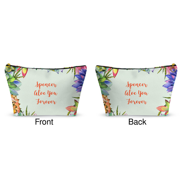 Succulents Makeup Bag (Front and Back)