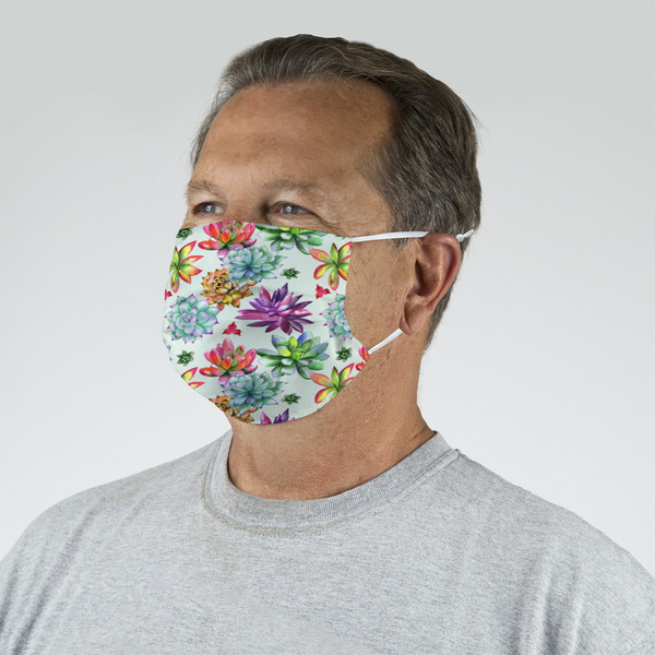 Succulents Mask - Quarter View on Guy