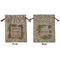 Succulents Medium Burlap Gift Bag - Front & Back (Personalized)