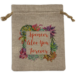 Succulents Burlap Gift Bag (Personalized)
