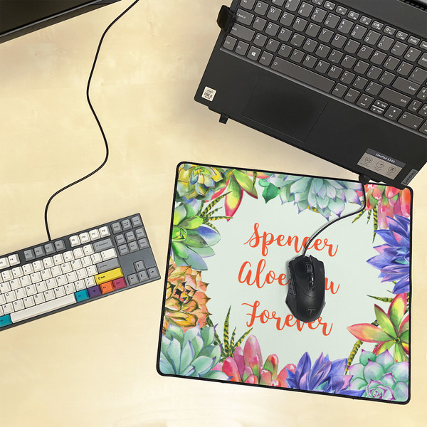 Succulents Medium Gaming Mats - LIFESTYLE