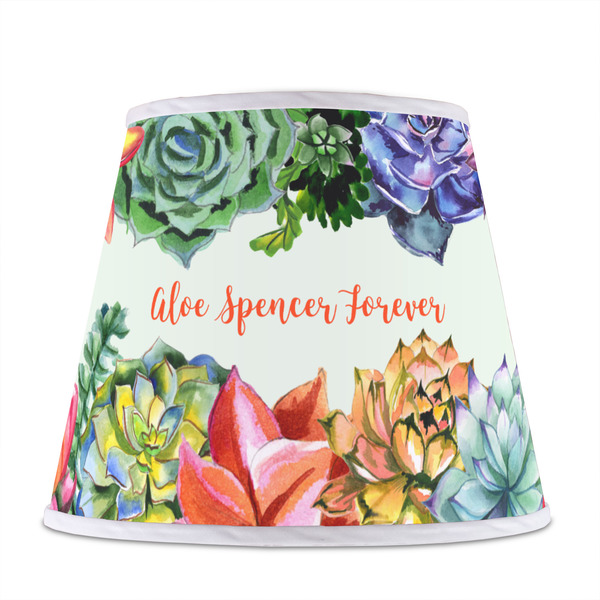 Succulents Poly Film Empire Lampshade - Front View