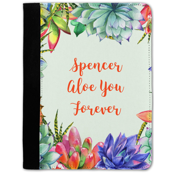 Custom Succulents Notebook Padfolio w/ Name or Text