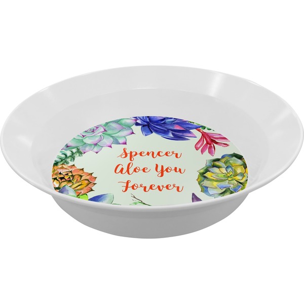 Custom Succulents Melamine Bowl (Personalized)