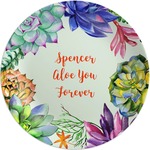 Succulents Melamine Plate (Personalized)