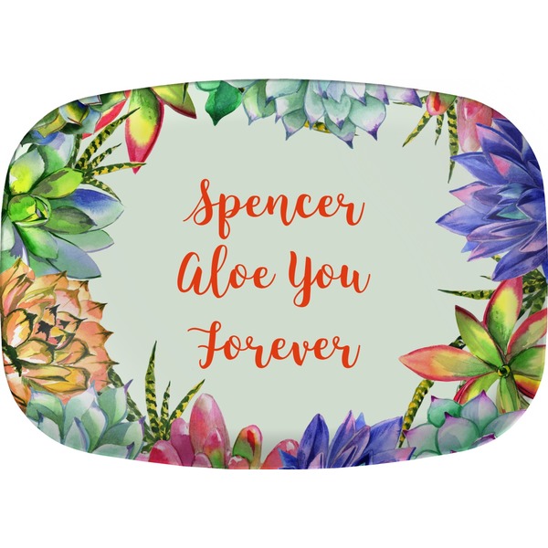 Custom Succulents Melamine Platter (Personalized)