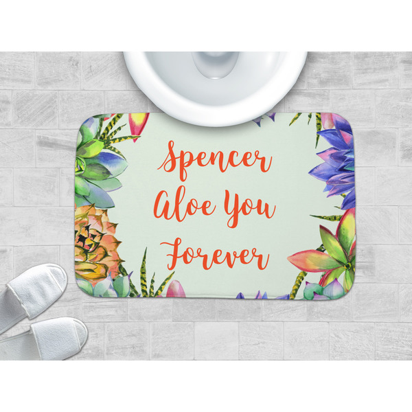 Succulents Memory Foam Bath Mat - LIFESTYLE 34x21