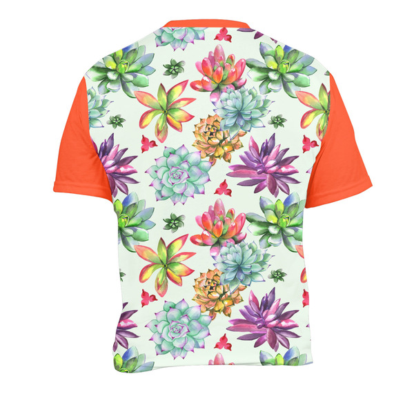 Succulents Men's Crew Neck T Shirt Medium - Back