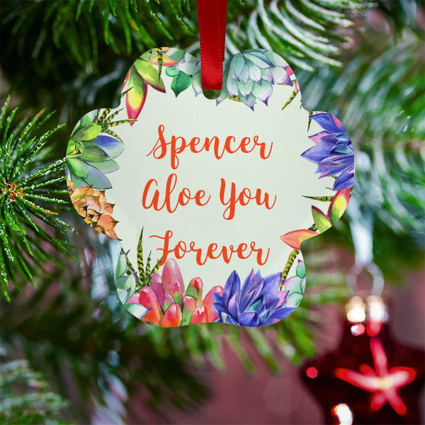 Succulents Metal Paw Ornament - Lifestyle