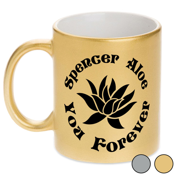 Succulents Metallic Mugs