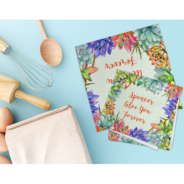 Succulents Microfiber Dish Rag - LIFESTYLE