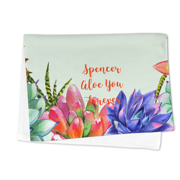 Succulents Microfiber Dish Towel - FOLDED HALF
