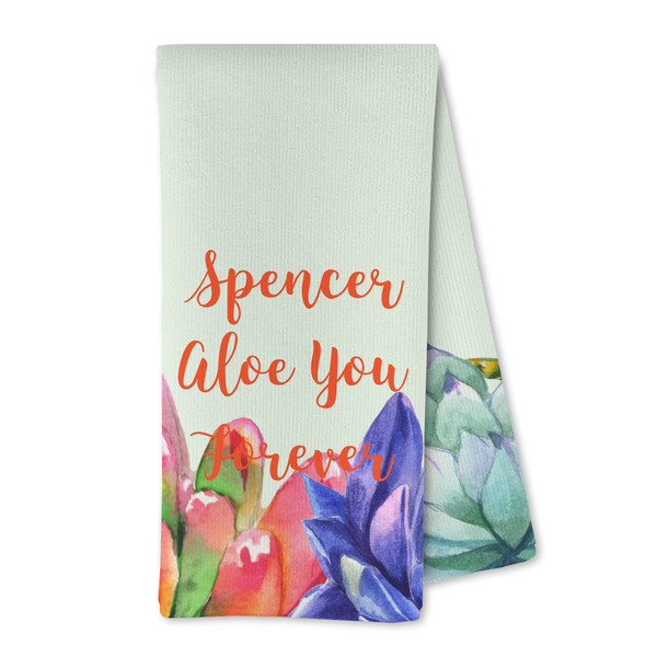 Custom Succulents Kitchen Towel - Microfiber (Personalized)