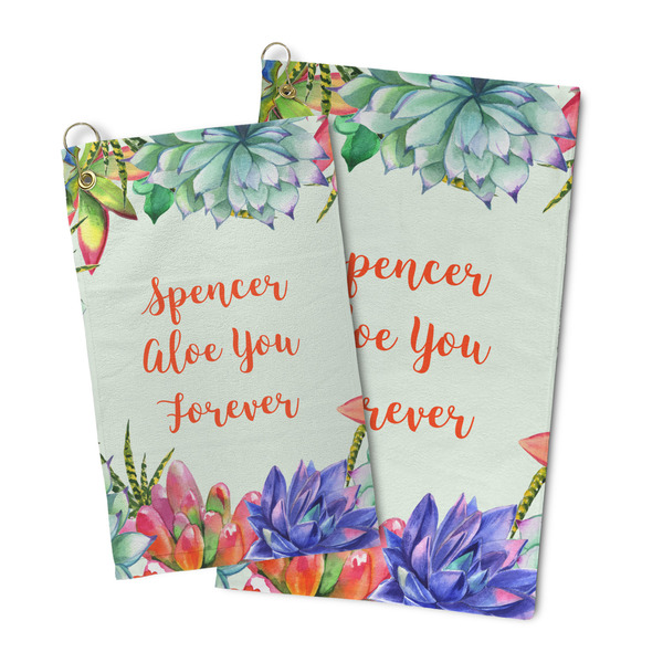 Succulents Microfiber Golf Towel - PARENT/MAIN