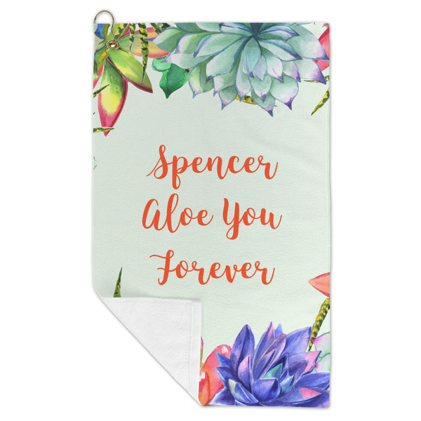 Succulents Microfiber Golf Towels - FOLD