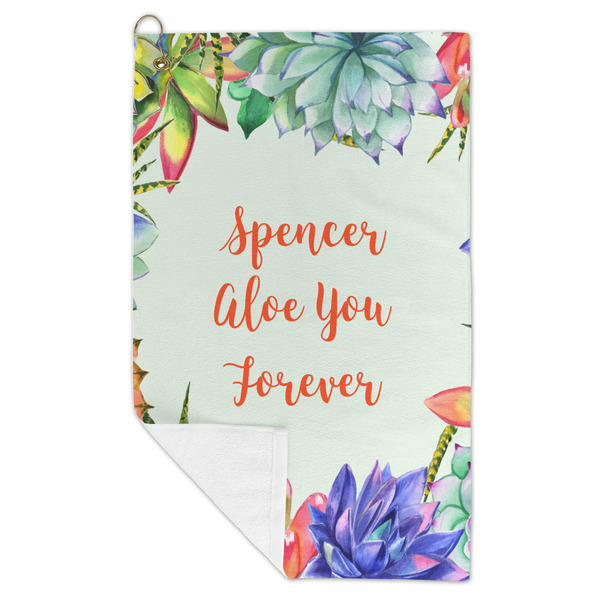 Succulents Microfiber Golf Towels - FOLD