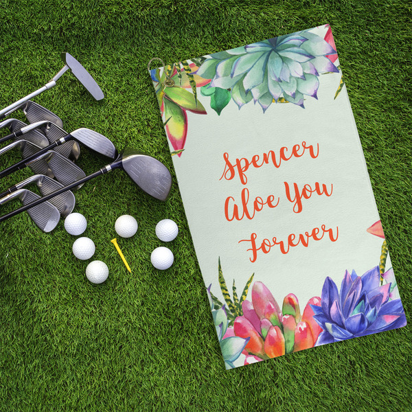 Succulents Microfiber Golf Towels - LIFESTYLE