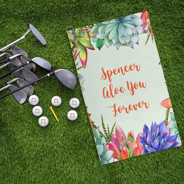 Succulents Microfiber Golf Towels - LIFESTYLE