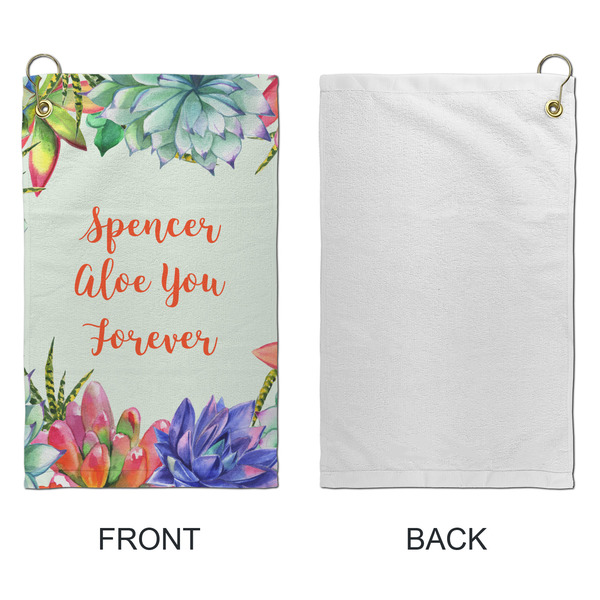 Succulents Microfiber Golf Towels - Small - APPROVAL